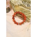 Bracelet Jaspe Rouge Perles rondes 12 mm 