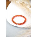 Bracelet Cornaline Perles rondes 8 mm 